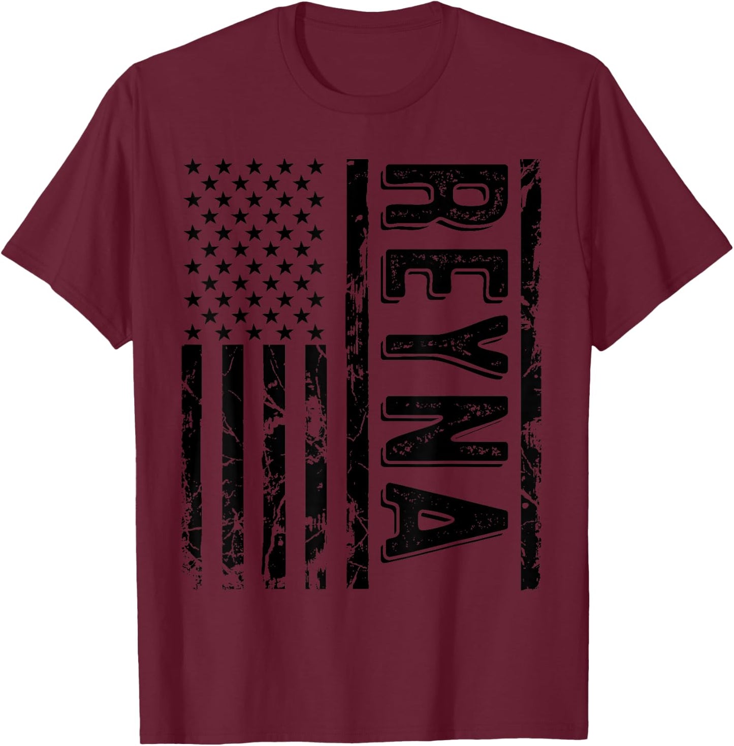 Reyna Last Name Funny Surname Team Reyna Family Reunion T-Shirt - T-Shirt | Maroon