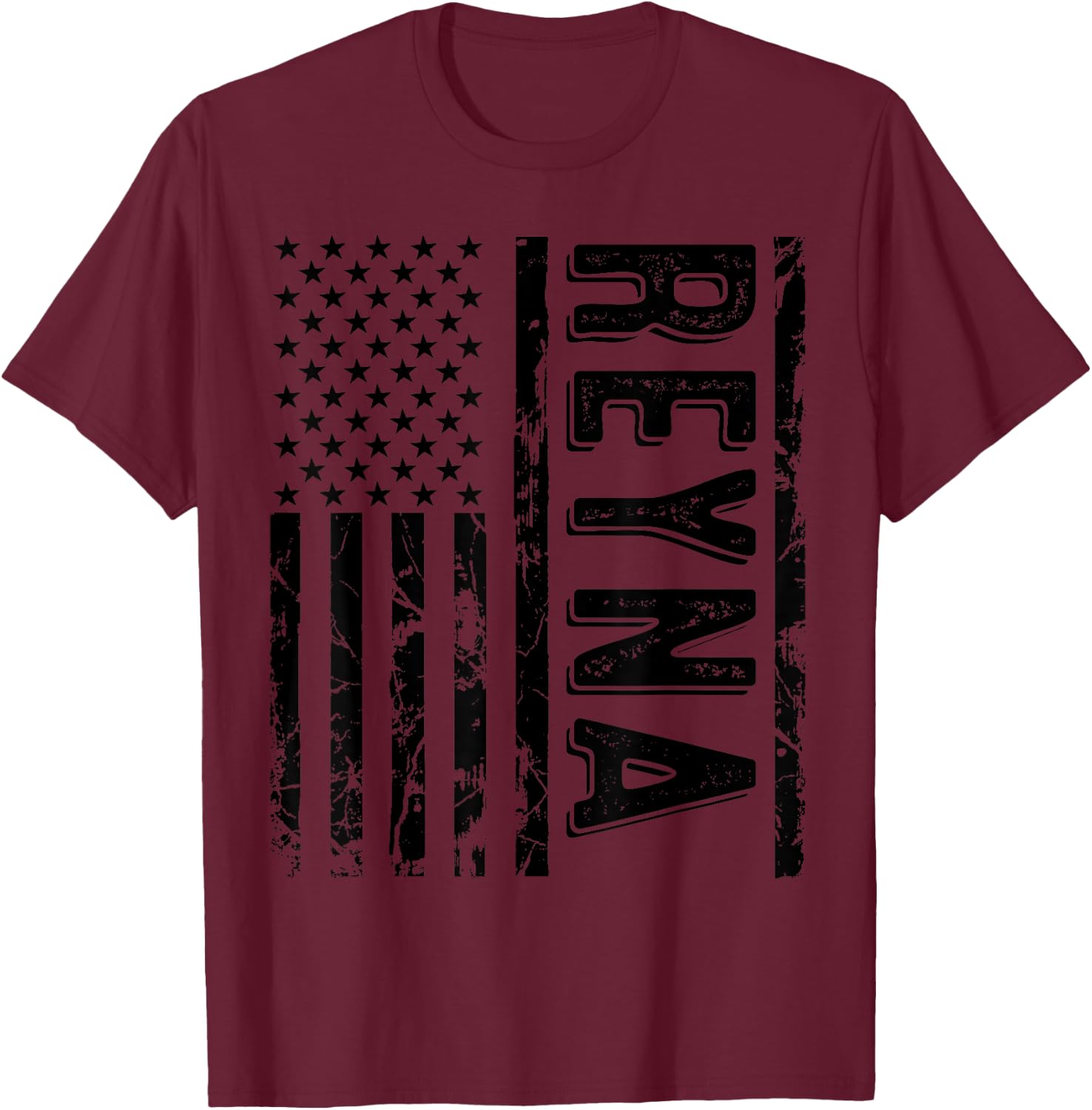 Reyna Last Name Funny Surname Team Reyna Family Reunion T-Shirt - T-Shirt | Maroon