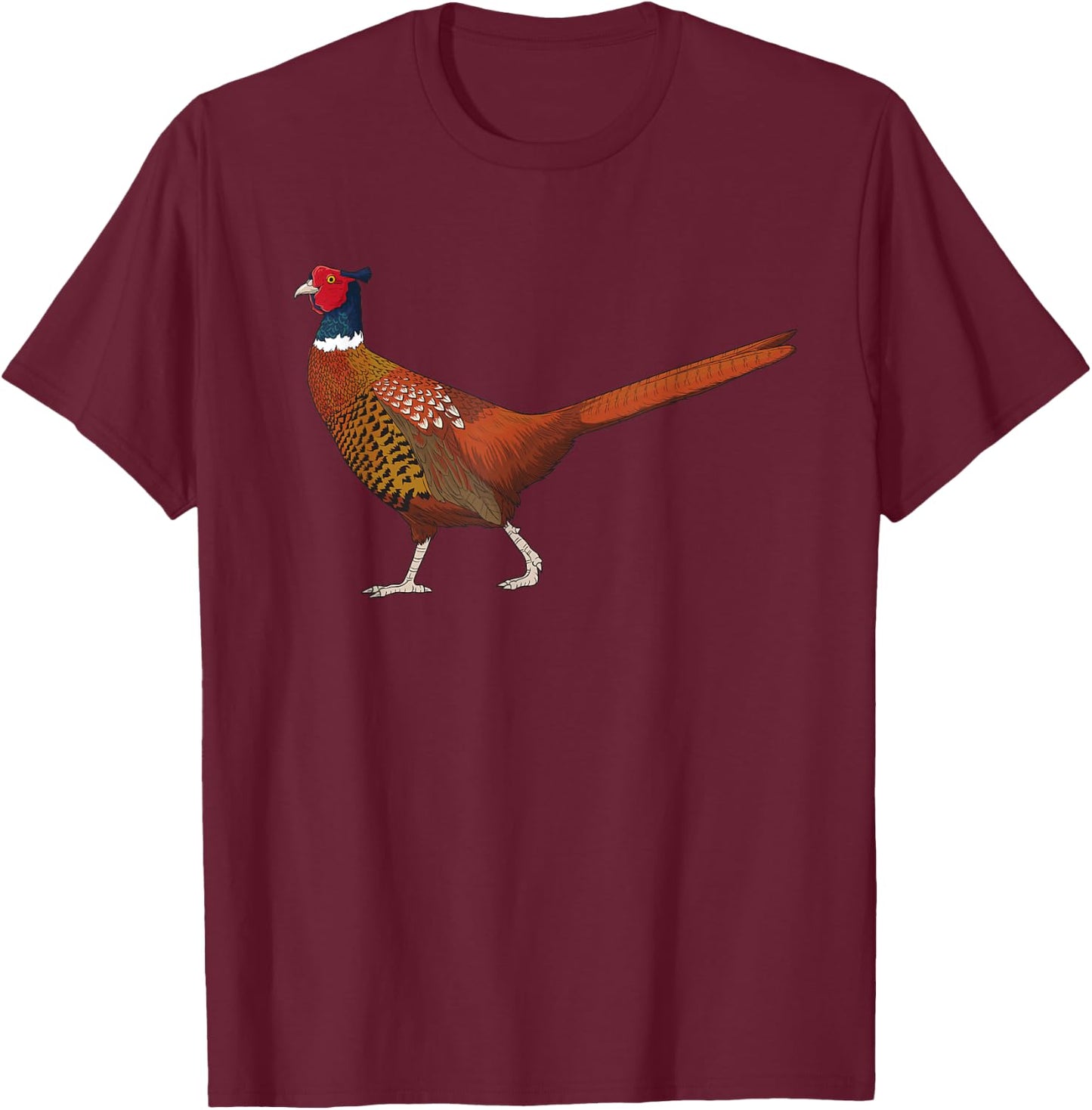 Pheasant Bird Hunter Hunt Chicken Bird T-Shirt - T-Shirt | Maroon