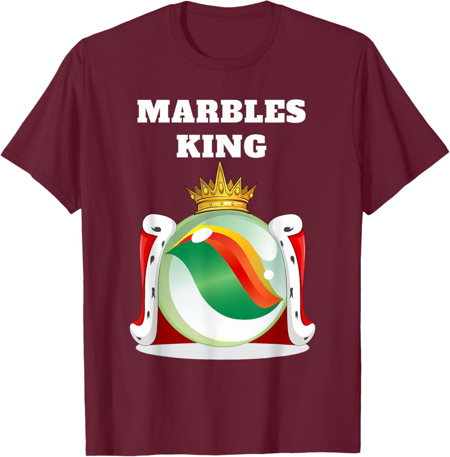 Marbles King | Boys Marbles | Marbles T-Shirt - T-Shirt | Maroon