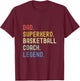 Basketball coach dad coaching basketball T-Shirt - T-Shirt | Maroon