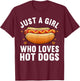 Funny Hot Dog Design Girls Food Hotdog Lovers T-Shirt - T-Shirt | Maroon