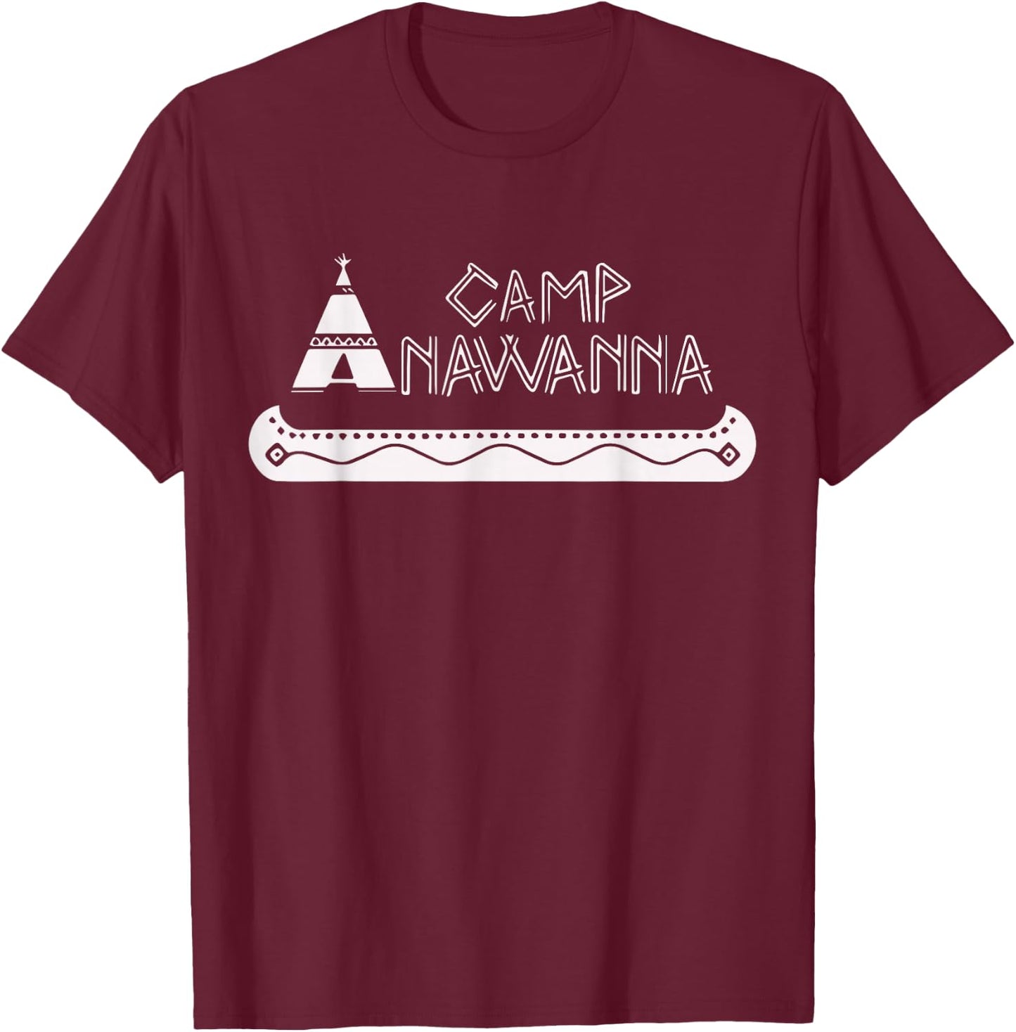 Camp Anawanna Vintage - -Adults - Black - Small - Short Sleeve - Vintage T-Shirt - T-Shirt | Maroon