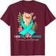 I Wear Teal For My Daughter Ovarian Cancer Awareness T-Shirt - T-Shirt | Maroon