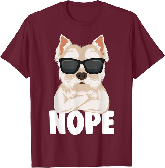 West Highland White Terrier Dog Westie Men Women Girls Kids T-Shirt - T-Shirt | Maroon