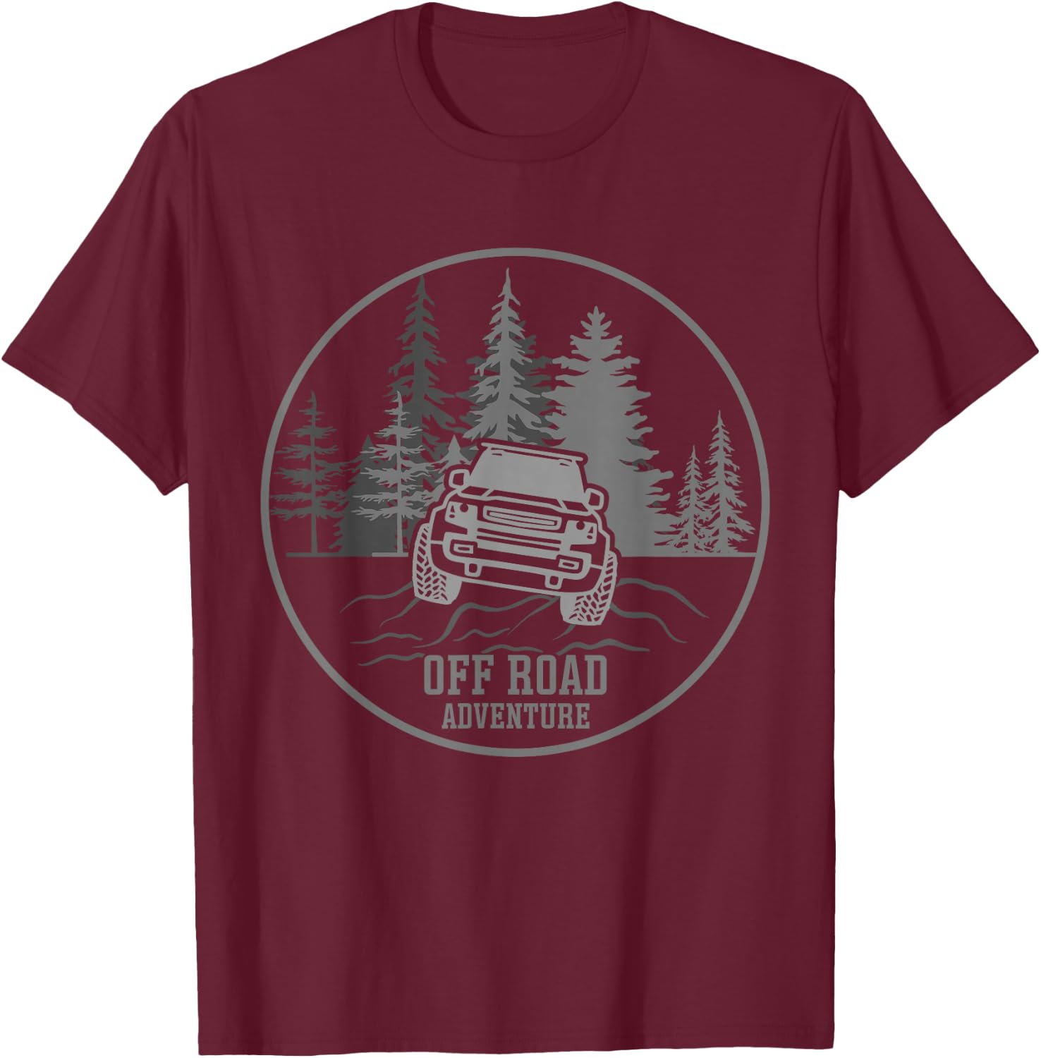 Vintage Off Roading - Off Road Adventure T-Shirt - T-Shirt | Maroon