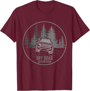 Vintage Off Roading - Off Road Adventure T-Shirt - T-Shirt | Maroon