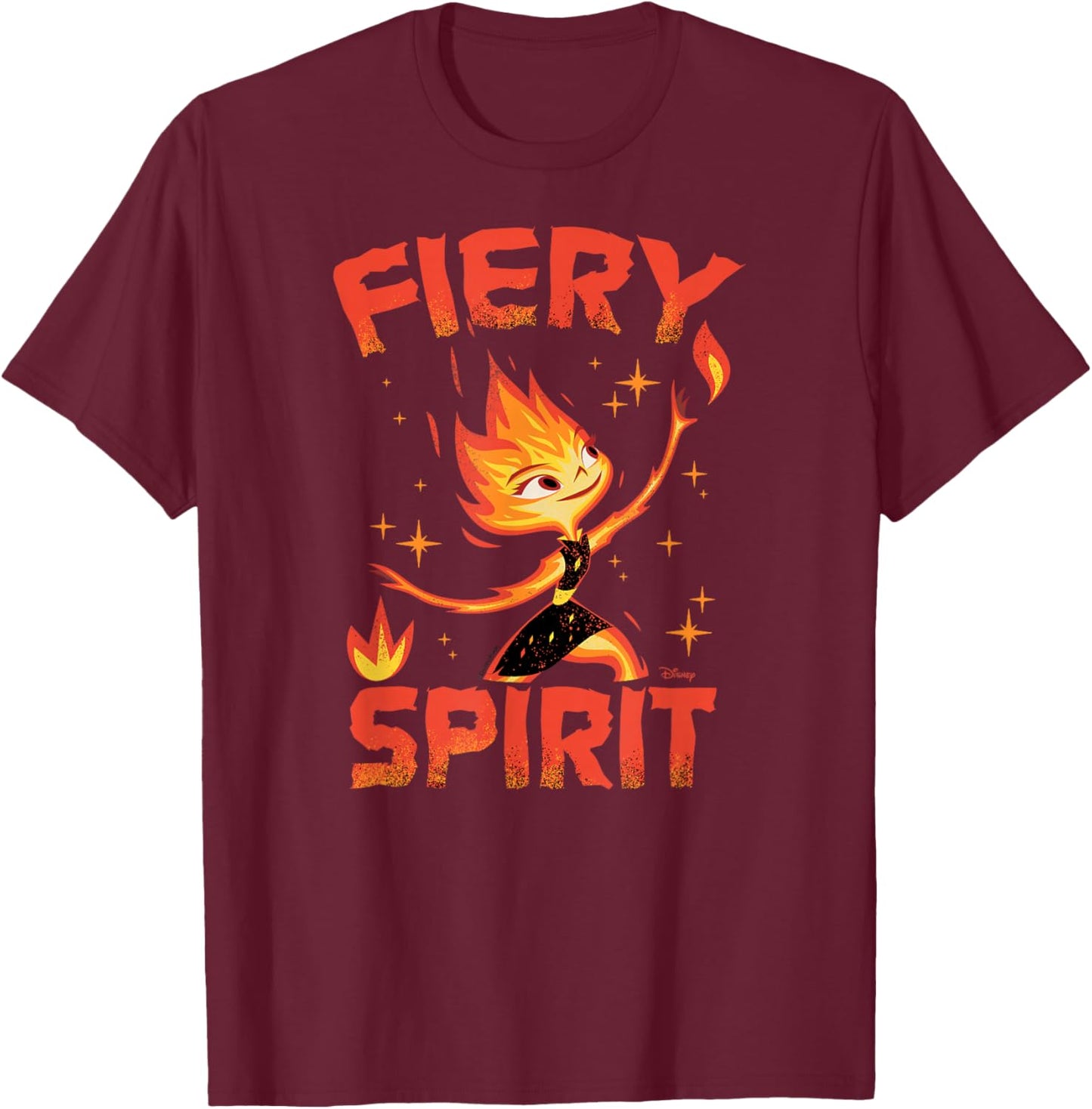 Elemental - Ember Fiery Spirit T-Shirt - T-Shirt | Maroon