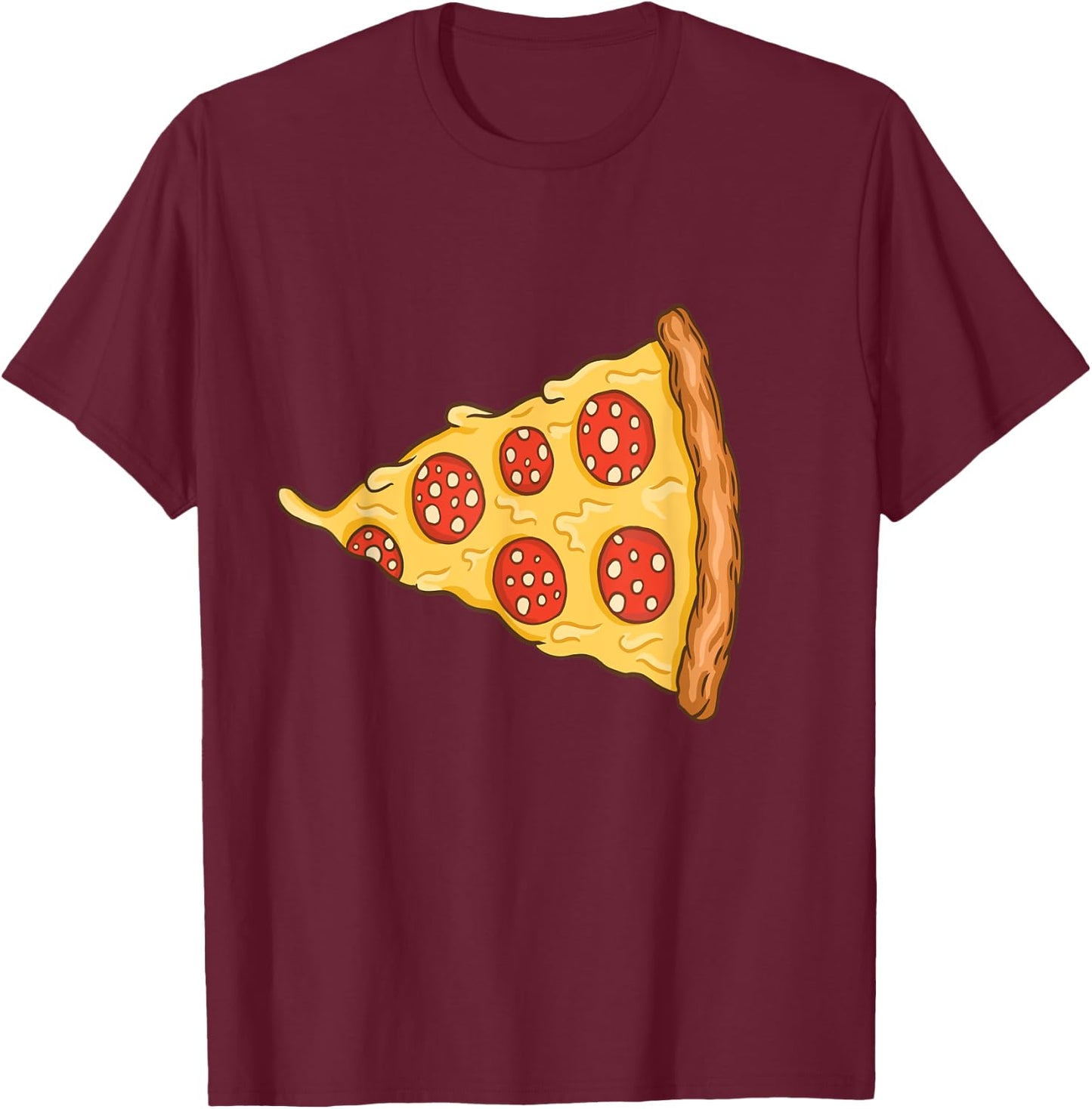 Pizza Costume Cute Pizza Slice Couple Matching Pizza Lovers T-Shirt - T-Shirt | Maroon
