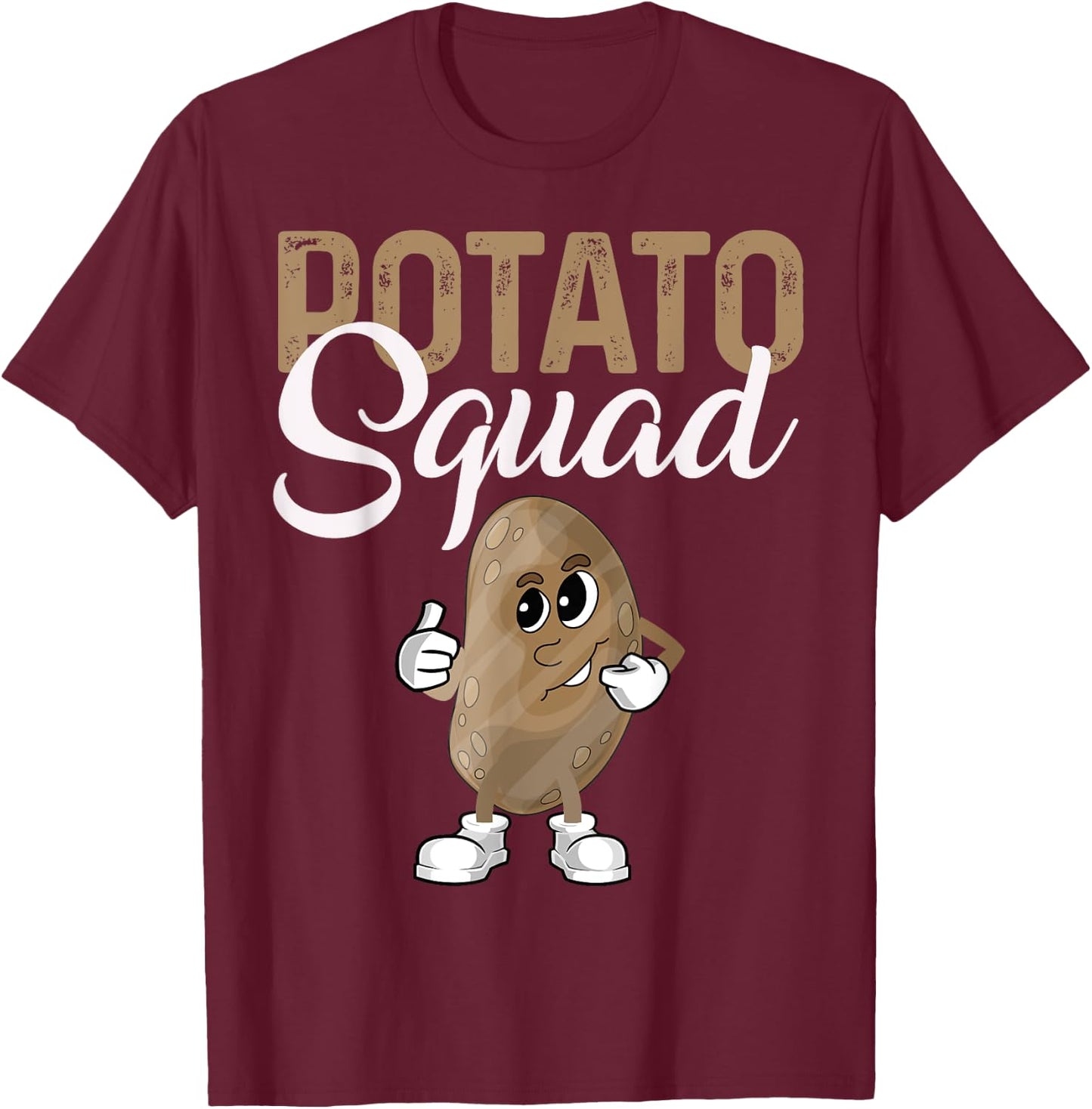 Cool Potato Squad Funny Potato Halloween Costume Vegan Team T-Shirt - T-Shirt | Maroon