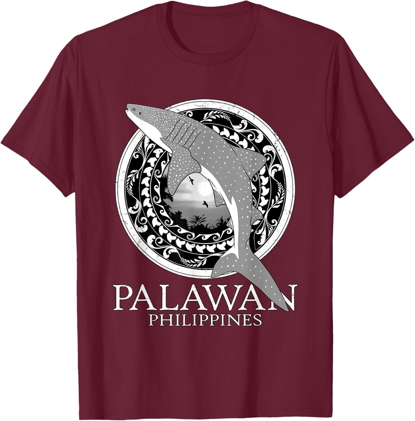 Whale Shark Philippines Palawan T-Shirt - T-Shirt | Maroon