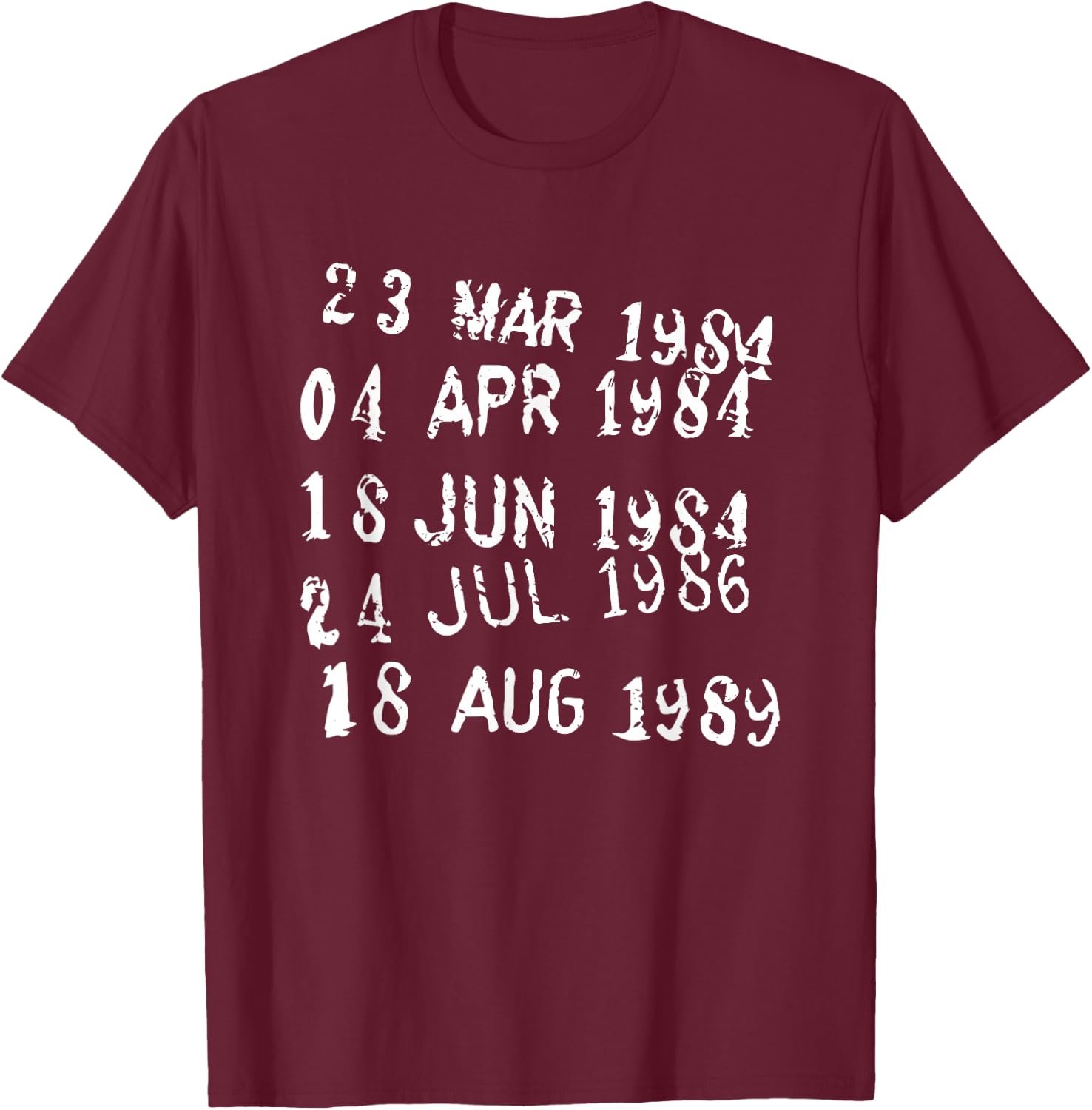 Library stamp date T-Shirt - T-Shirt | Maroon