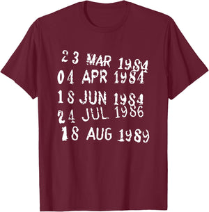 Library stamp date T-Shirt - T-Shirt | Maroon