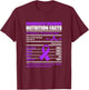Pancreatic Cancer Nutrition Facts Pancreas Survivor Mom T-Shirt - T-Shirt | Maroon