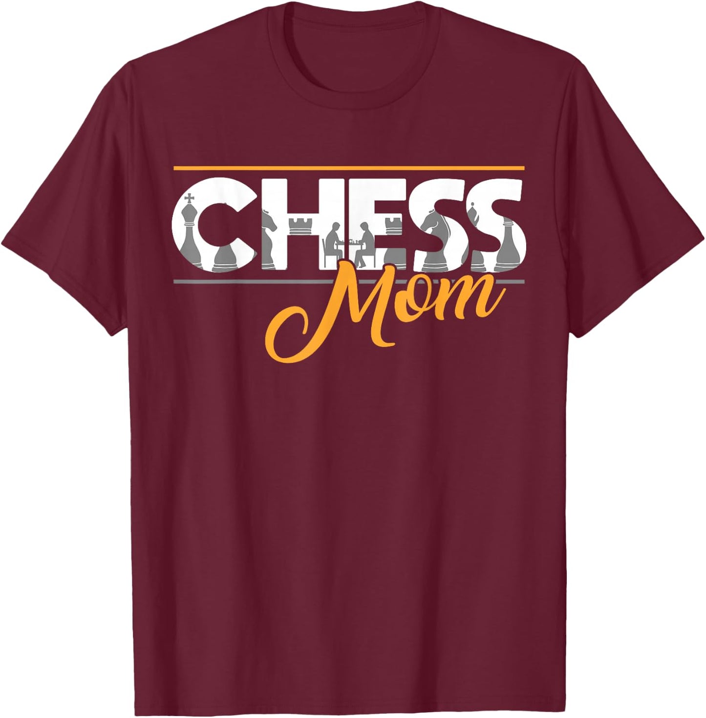 Chess Mom Club Team T-Shirt - T-Shirt | Maroon