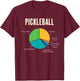 Pickleball Pie Chart 1 or 2 Slam Funny Pickleball T-Shirt - T-Shirt | Maroon