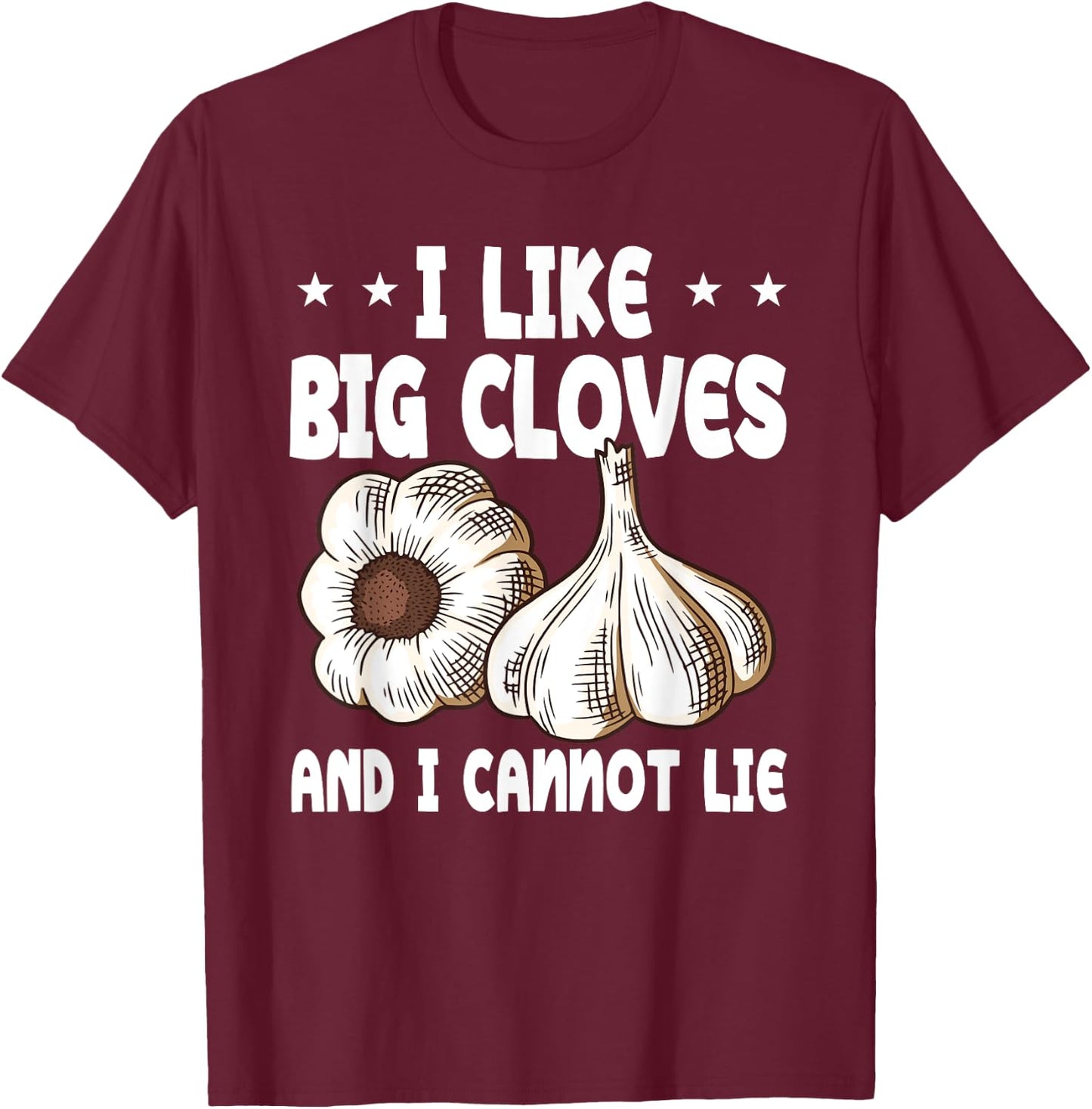 Funny Garlic Clove Lover Costume Love Spices T-Shirt - T-Shirt | Maroon