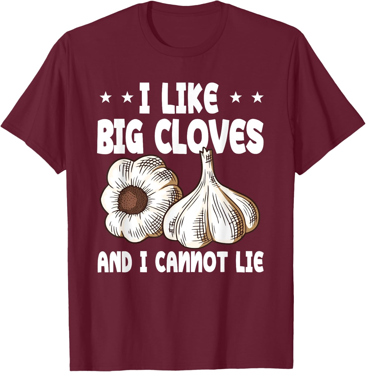 Funny Garlic Clove Lover Costume Love Spices T-Shirt - T-Shirt | Maroon