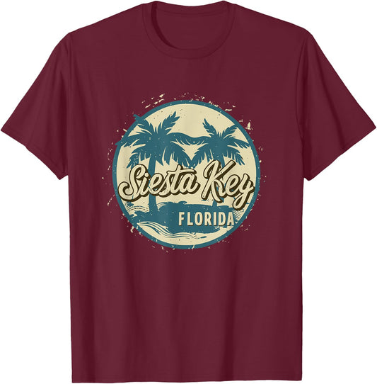 Siesta Key Florida T-Shirt - T-Shirt | Maroon