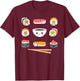 Funny Japanese Food Kawaii Sushi Lovers Anime Men Women Kids T-Shirt - T-Shirt | Maroon