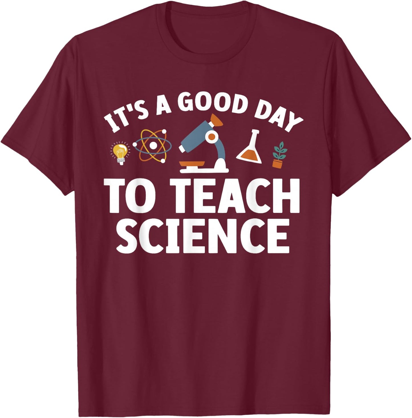 Funny Science Teacher Art Women Nerd Physics Teacher T-Shirt - T-Shirt | Maroon