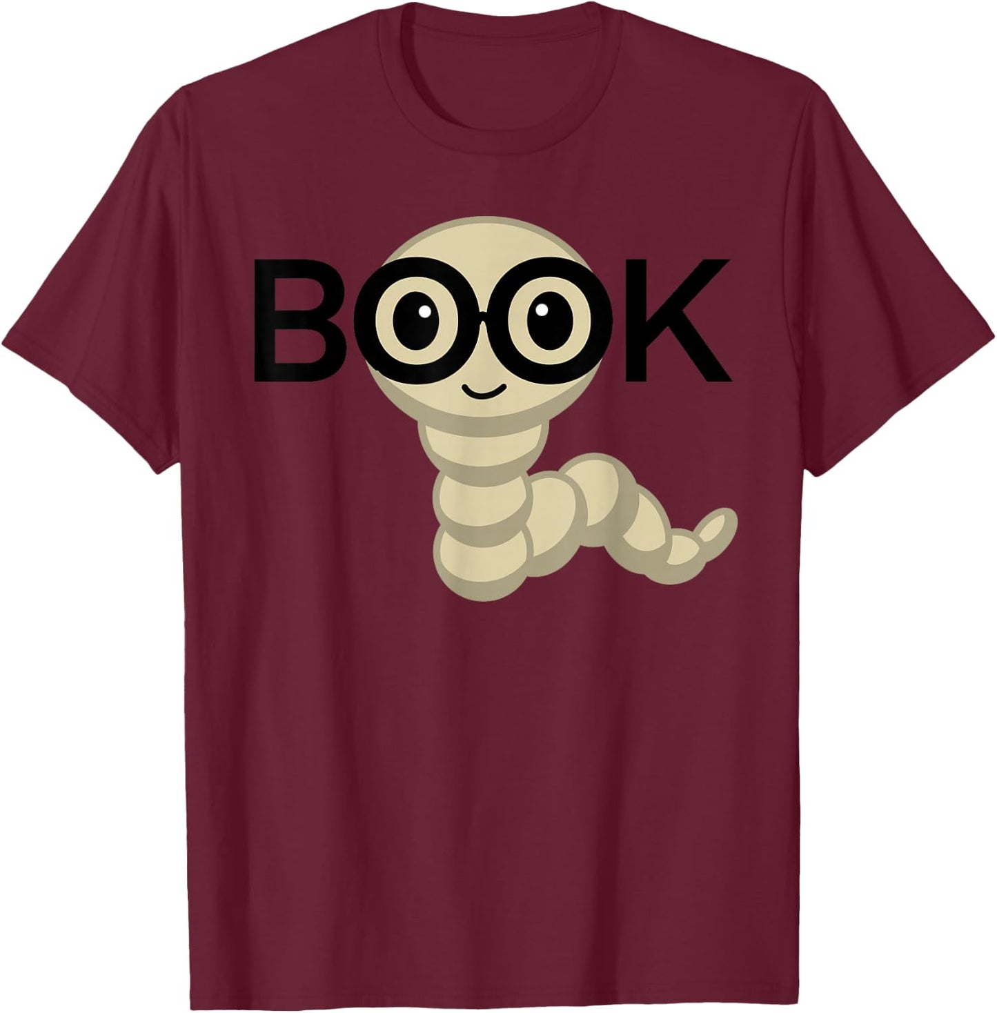 Book Worm Reading T-Shirt - T-Shirt | Maroon