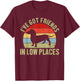 I've Got Friends In Low Places Dachshund T-Shirt - T-Shirt | Maroon
