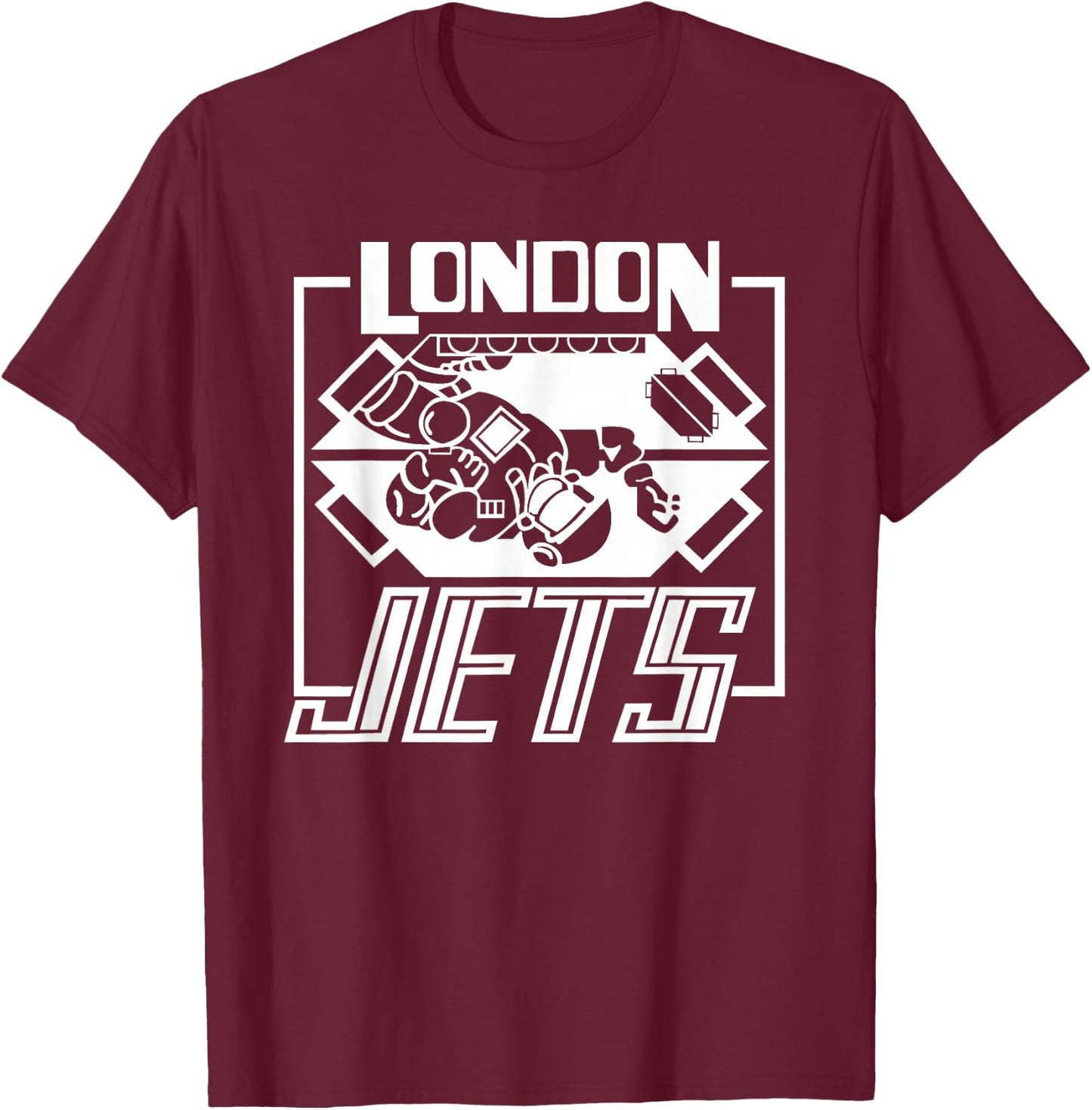 London Jets Zero Gee Football Team T-Shirt - T-Shirt | Maroon