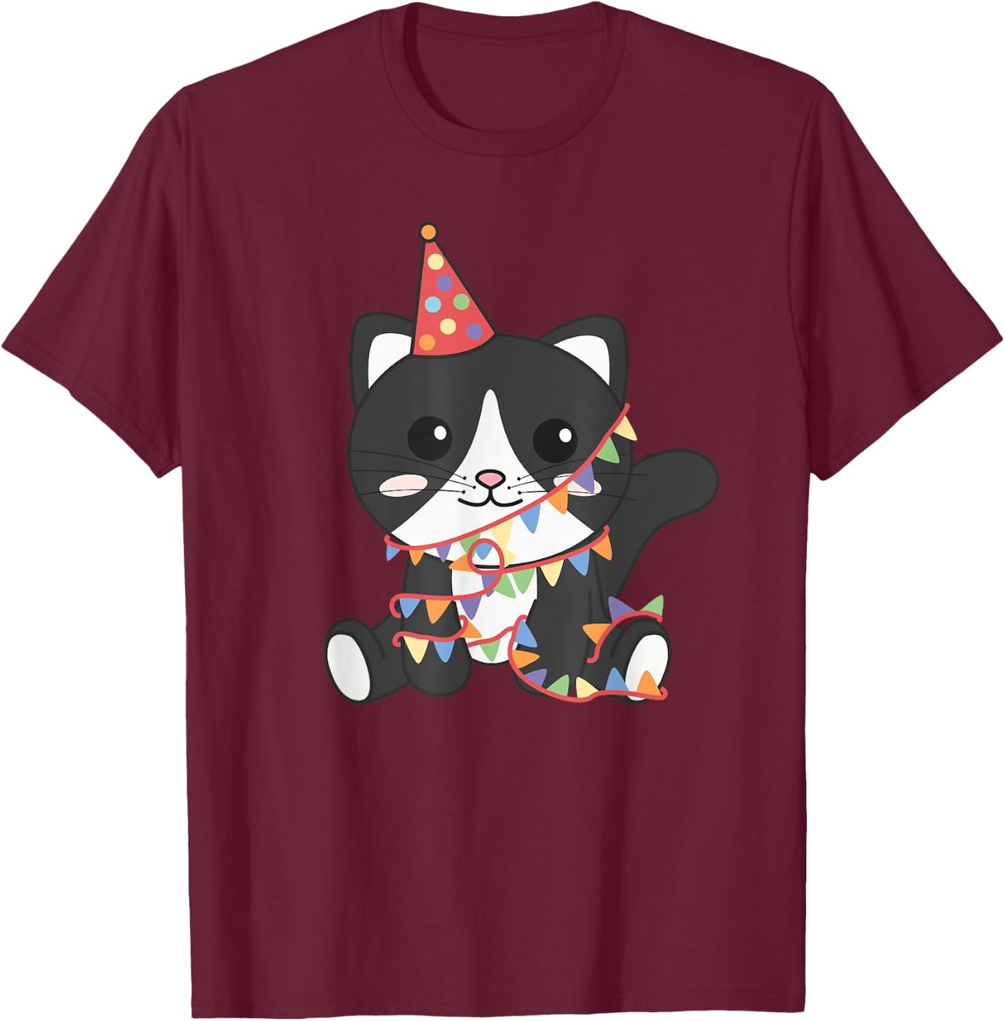 Birthday Cat For Children A Birthday Cat T-Shirt - T-Shirt | Maroon