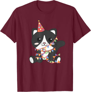 Birthday Cat For Children A Birthday Cat T-Shirt - T-Shirt | Maroon