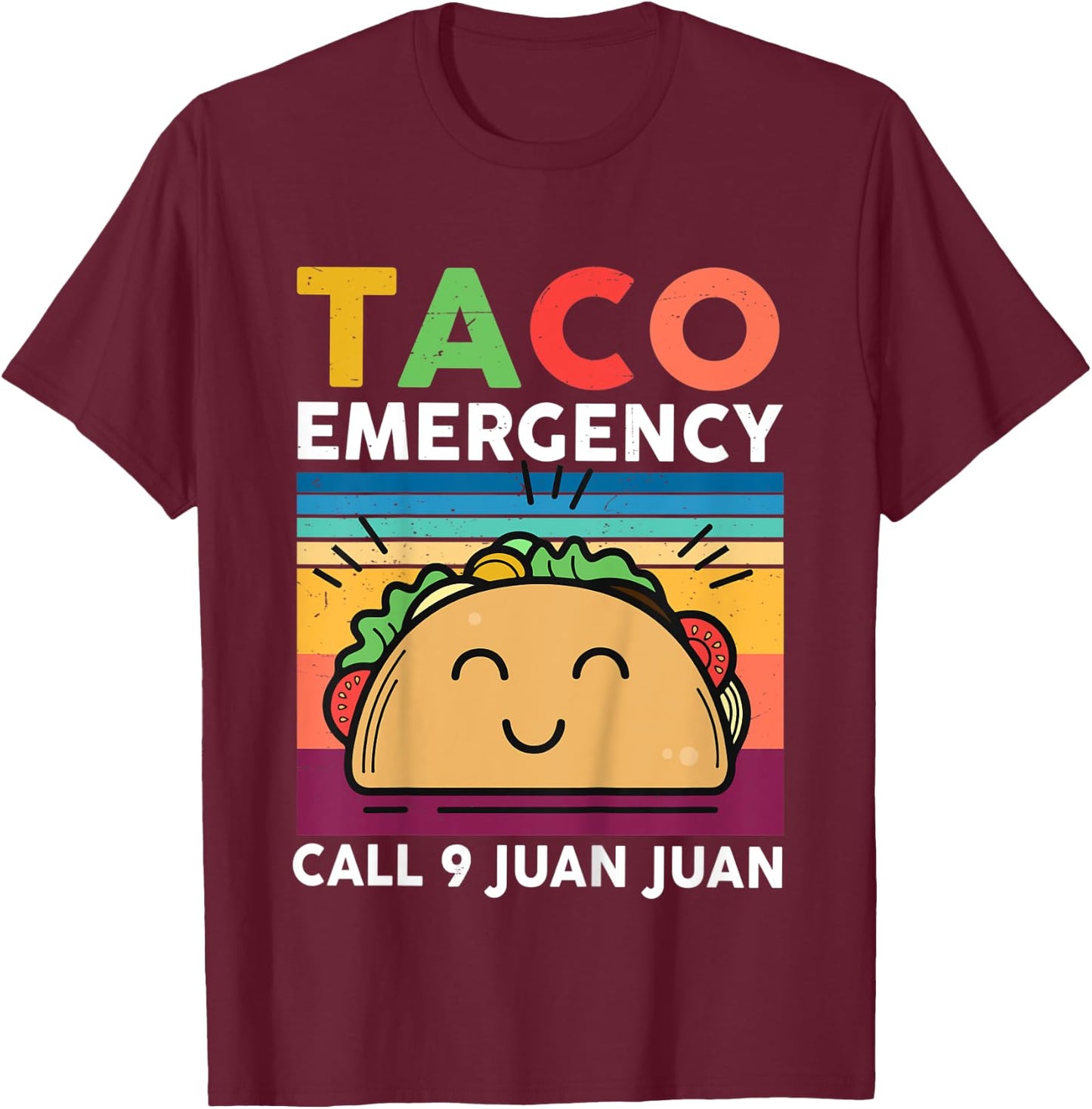 Kids Cinco De Mayo Taco Emergency Call 9 Juan Juan Fiesta Toddler T-Shirt - T-Shirt | Maroon