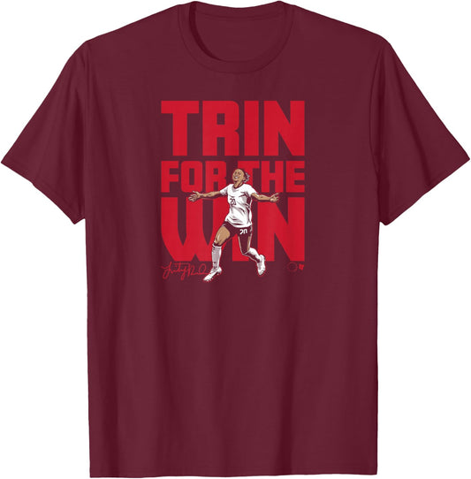 Trinity Rodman - Trin for the Win - USA Women's Soccer T-Shirt - T-Shirt | Maroon