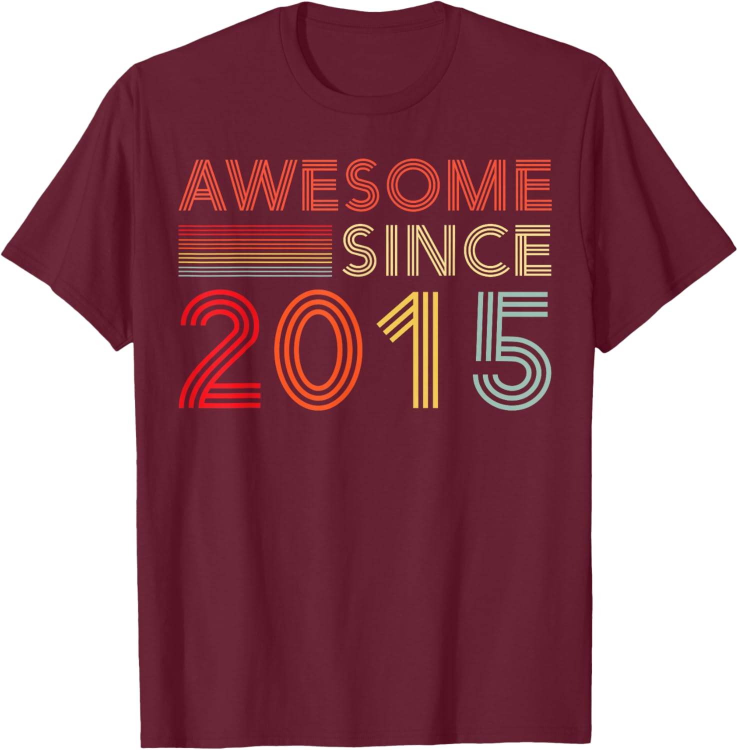 Nine 10yr Bday Son Boy Funny 2015 10th 10 Year Old Birthday T-Shirt - T-Shirt | Maroon