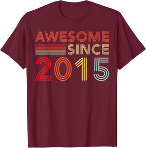 Nine 10yr Bday Son Boy Funny 2015 10th 10 Year Old Birthday T-Shirt - T-Shirt | Maroon