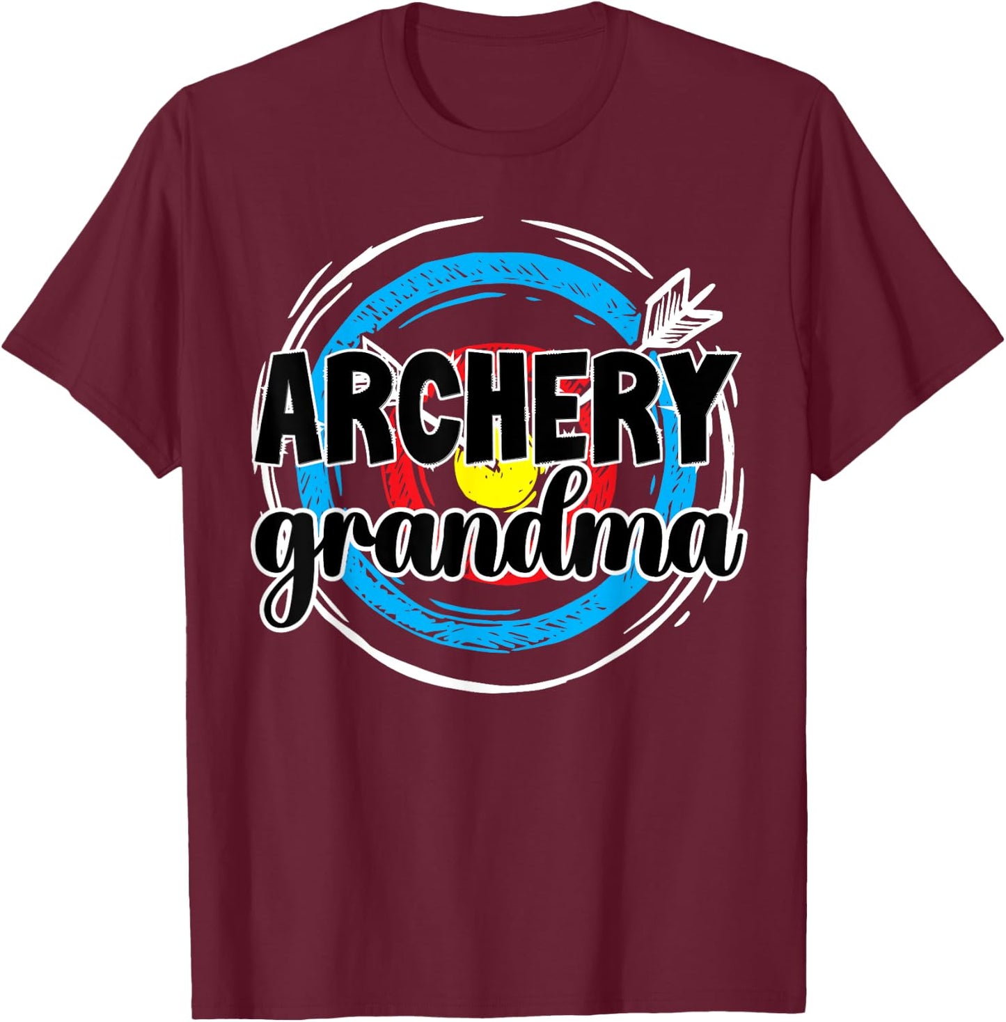 Archery Grandma Of An Archer Grandmother T-Shirt - T-Shirt | Maroon