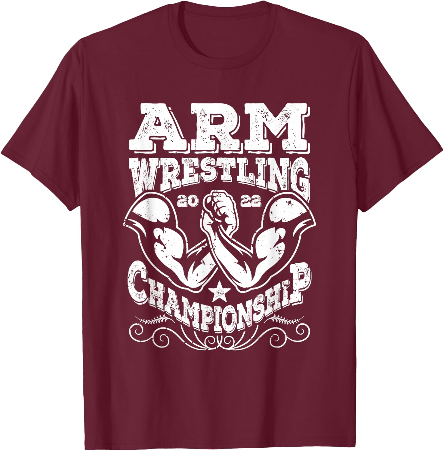 Arm Wrestling Championship T-Shirt - T-Shirt | Maroon
