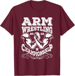 Arm Wrestling Championship T-Shirt - T-Shirt | Maroon