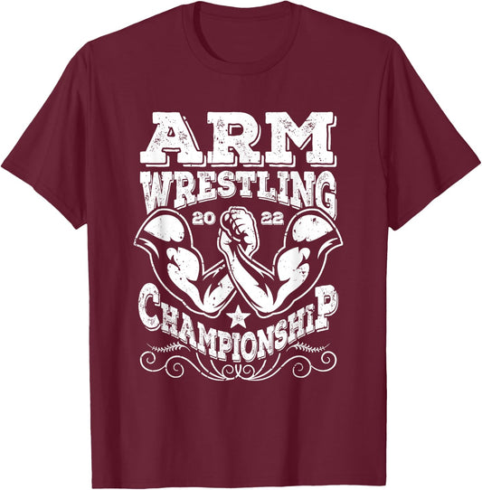 Arm Wrestling Championship T-Shirt - T-Shirt | Maroon
