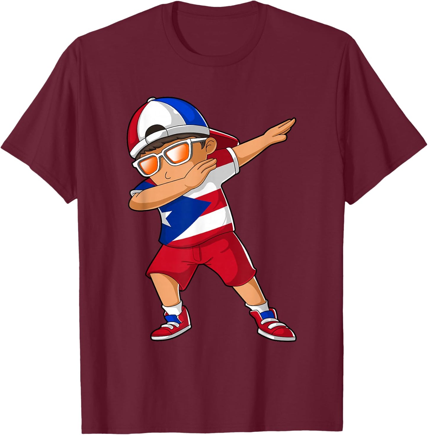 Puerto Rican Boy Puerto Rico Kid Patriotism Roots Heritage T-Shirt - T-Shirt | Maroon