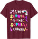Kids I'm Sophia Doing Sophia Things Cute Girls Personalized Name T-Shirt - T-Shirt | Maroon