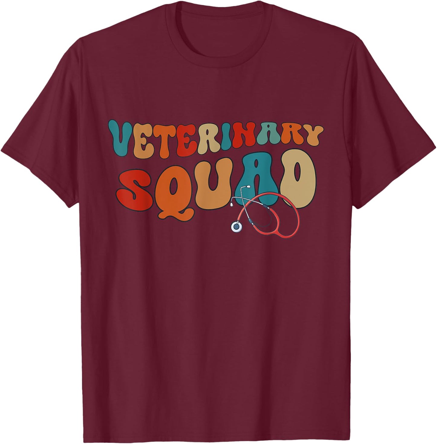 Veterinary Squad Design Veterinary Medicine Assistant T-Shirt - T-Shirt | Maroon