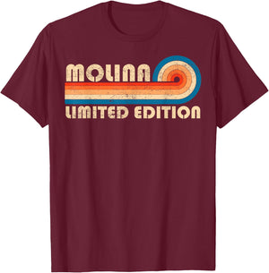 MOLINA Surname Retro Vintage 80s 90s Birthday Reunion T-Shirt - T-Shirt | Maroon