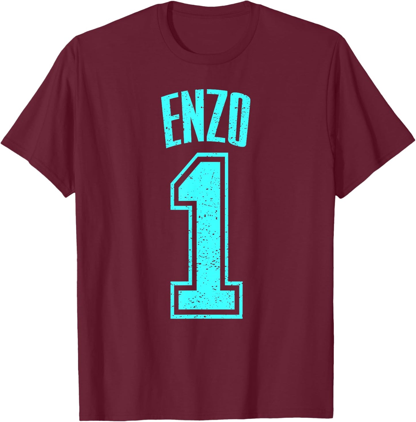 Enzo Supporter Number 1 Greatest Fan T-Shirt - T-Shirt | Maroon
