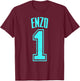 Enzo Supporter Number 1 Greatest Fan T-Shirt - T-Shirt | Maroon