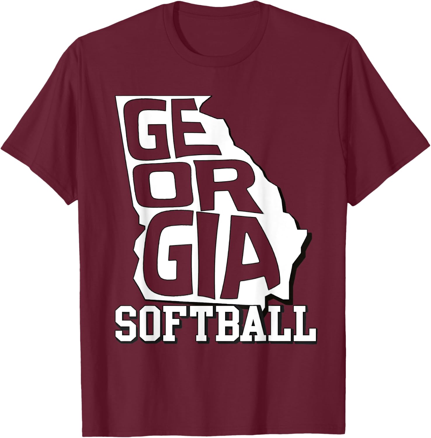 Georgia Softball T-Shirt - T-Shirt | Maroon