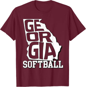 Georgia Softball T-Shirt - T-Shirt | Maroon