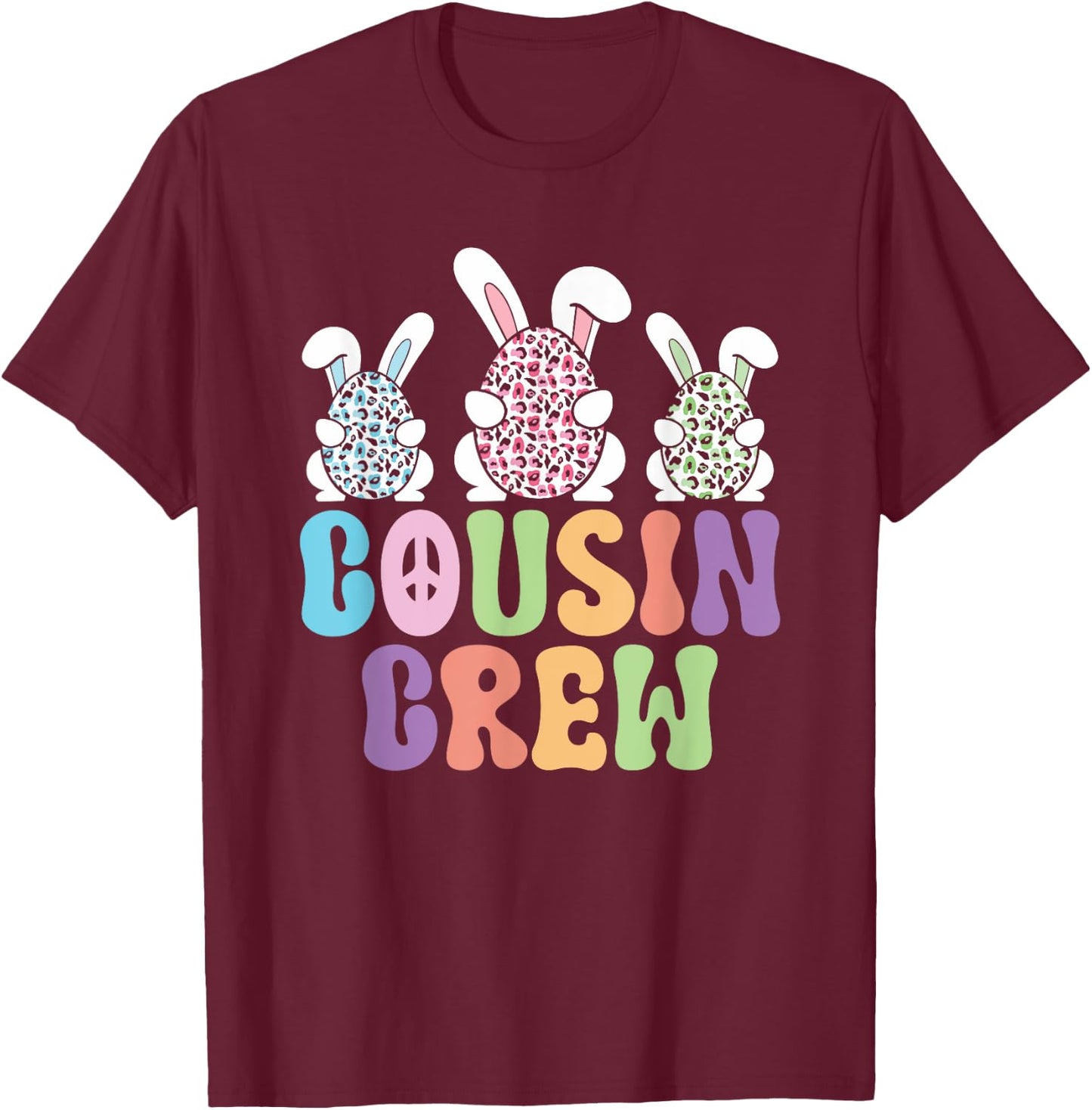 Cousin Crew Easter Bunny Family Matching Toddler Boys Girls T-Shirt - T-Shirt | Maroon