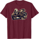 Simple Cafe Racer Bike No Words Biker On Dark T-Shirt - T-Shirt | Maroon