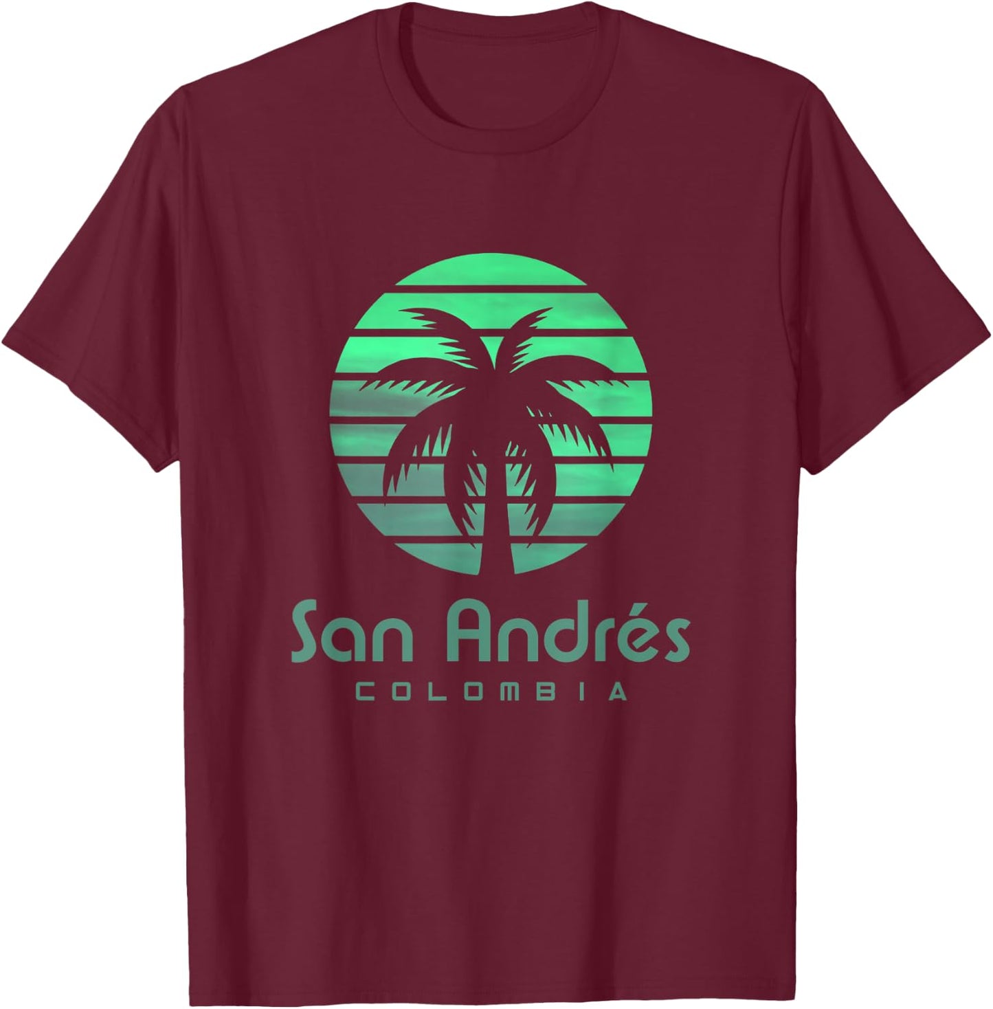 San Andres Colombia T-Shirt - T-Shirt | Maroon