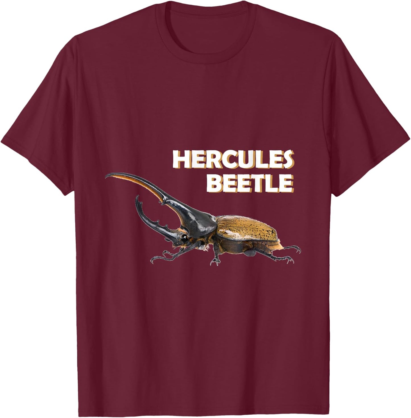 Hercules Beetle Bug Photo T-Shirt - T-Shirt | Maroon